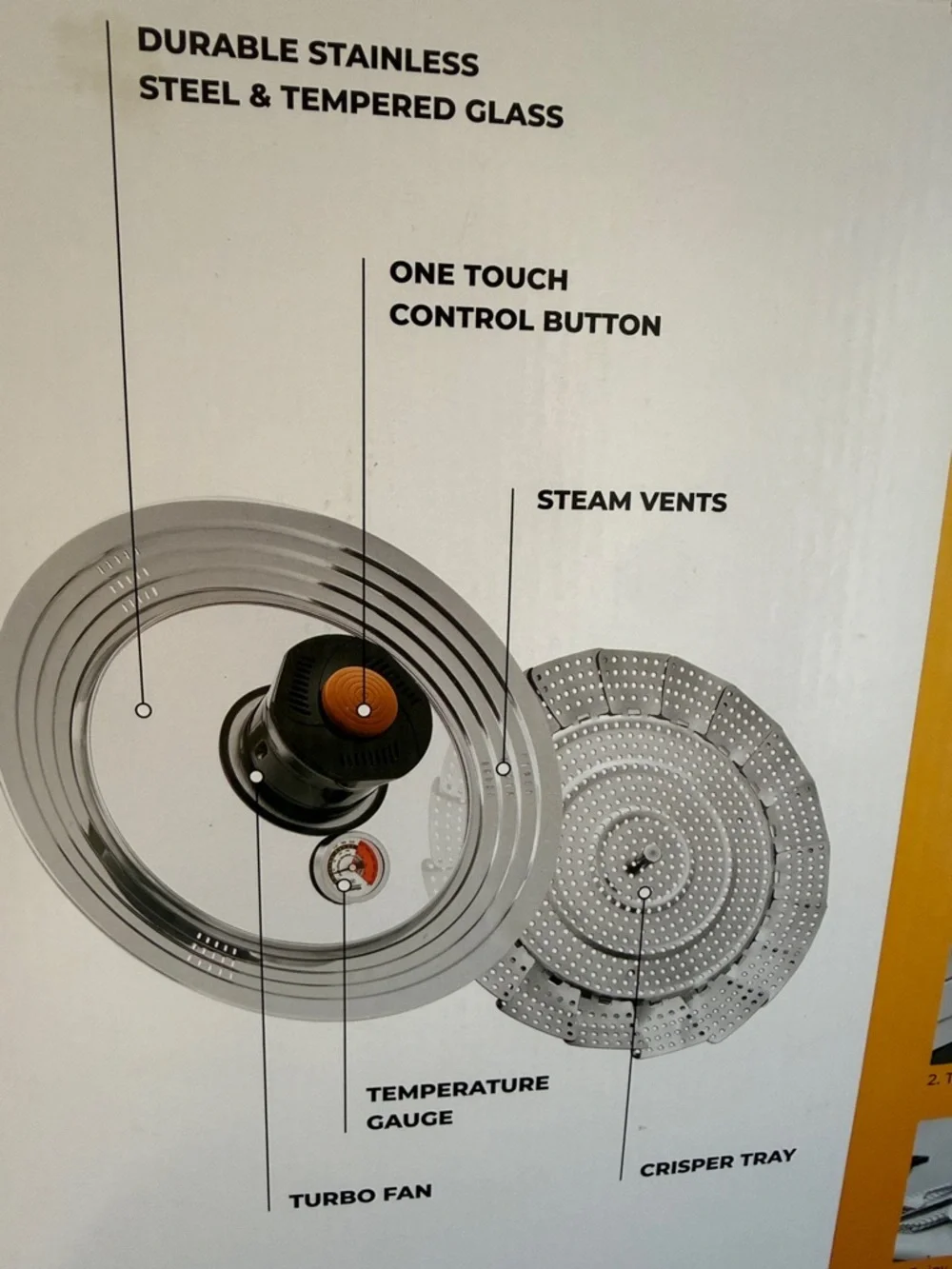 Air Whirl Crisper Stove Top Air Fryer Lid